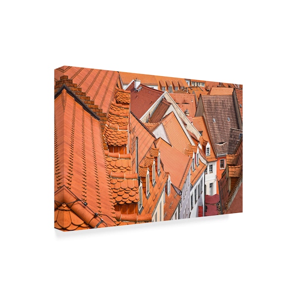 Andreas Feldtkeller 'The Color Of These Roofs' Canvas Art,12x19